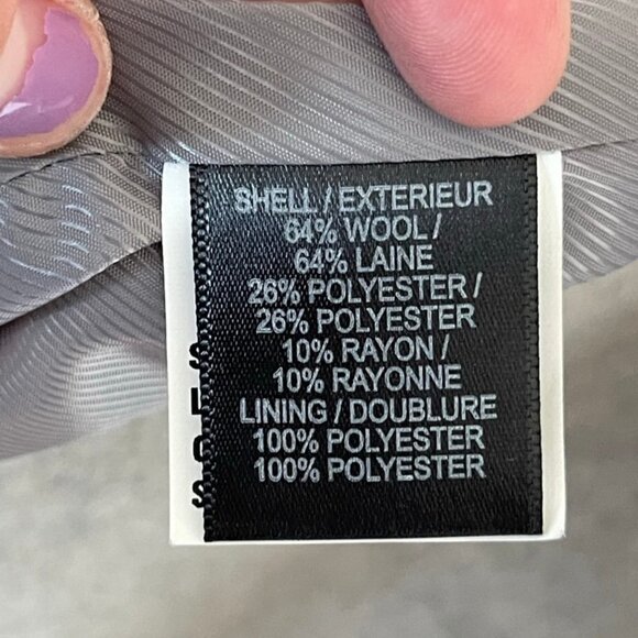 Sam Edelman Wool Coat Flint Grey Size Large Style#84888X - Picture 5 of 5